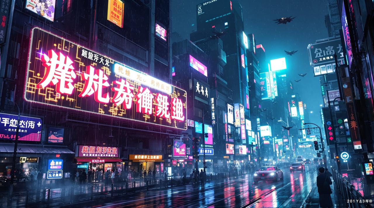 后宫动漫赛博世界 - 数据洪流中的未来都市